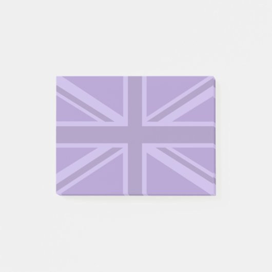 Lebhafter Lila Union Jack Post-it Klebezettel (Vorderseite)
