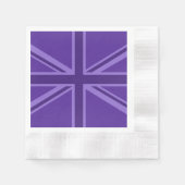 Lebhafter Lila Union Jack Serviette (Vorderseite)