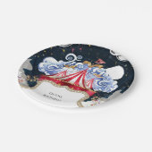 Lebhafter magischer Zirkus Geburtstag Pappteller (Schrägansicht)