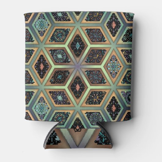 Lebhafter Mandala Blumenteppich Dosenkühler (Vorderseite)