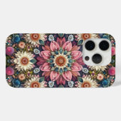 Lebhafter Mandala Floral iPhone Case (Rückseite (Horizontal))