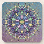 Lebhafter Mandala Hard Plastic Untersetzer (Vorderseite)