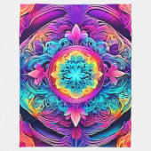 Lebhafter Mandala Spirit Fleecedecke (Vorderseite)