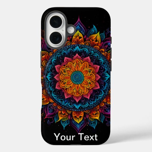 Lebhafter Mandala Swirl: OtterBox Case-Mate iPhone Hülle (Rückseite)