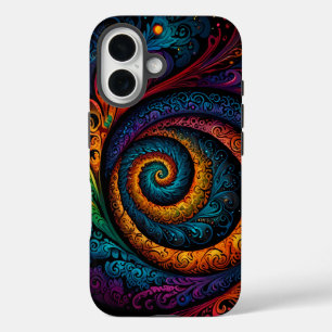 Lebhafter Mandala Swirl: OtterBox iPhone 16 Hülle