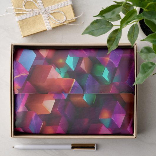 Lebhafter Marble Fusion Cube Seidenpapier (Geschenk)