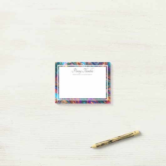 lebhafter Marmoreffekt Post-it Klebezettel (Auf Schreibtisch)