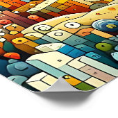 Lebhafter Meeresgrund Poster (Ecke)