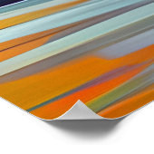 Lebhafter Meeressonnenuntergang über Bergen Poster (Ecke)