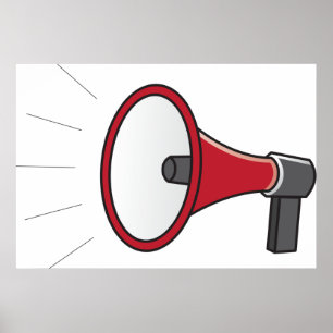 Lebhafter Megaphon Poster