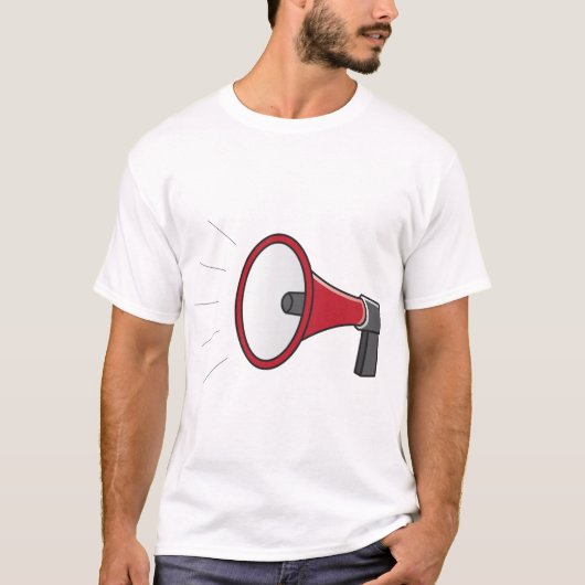 Lebhafter Megaphon T-Shirt (Vorderseite)