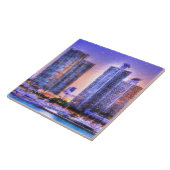 Lebhafter Miami Skyline Sunrise Fliese (Seite)