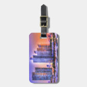 Lebhafter Miami Skyline Sunrise Gepäckanhänger (Vorderseite vertikal)