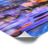Lebhafter Miami Skyline Sunrise Poster (Ecke)