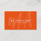 Lebhafter, moderner QR-Code für Monogramm und Sozi Visitenkarte (Vorderseite)