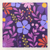 Lebhafter moderner tropischer Untersetzer (Vorderseite)