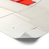 Lebhafter Mohn im modernen Abstrakten Stil Poster (Ecke)