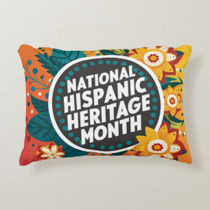 Lebhafter Monat des hispanischen Nationalerbes Dekokissen