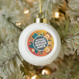 Lebhafter Monat des hispanischen Nationalerbes Keramik Kugel-Ornament