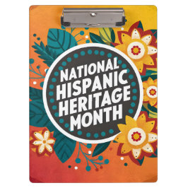 Lebhafter Monat des hispanischen Nationalerbes Klemmbrett