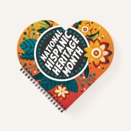 Lebhafter Monat des hispanischen Nationalerbes Notizblock