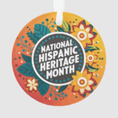 Lebhafter Monat des hispanischen Nationalerbes Ornament (Rückseite)