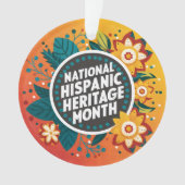 Lebhafter Monat des hispanischen Nationalerbes Ornament (Vorderseite)