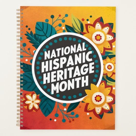 Lebhafter Monat des hispanischen Nationalerbes Planer (Vorderseite)