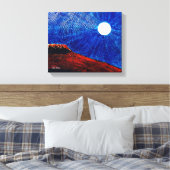 Lebhafter Mond Leinwanddruck (Insitu (Schlafzimmer))