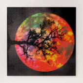 Lebhafter Mond und Baum Puzzle (Horizontal)