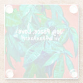 Lebhafter Money Tree GLASS Untersetzer - Joy Peace (Rückseite)
