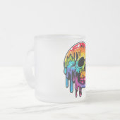 Lebhafter Multicolor Skull Mattglastasse (Vorderseite Links)