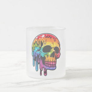 Lebhafter Multicolor Skull Mattglastasse