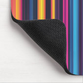 Lebhafter Multicolor Streifen Modernes Abstraktes  Mousepad (Ecke)