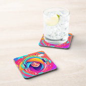 Lebhafter Musikfluss Getränkeuntersetzer (Rechte Seite)