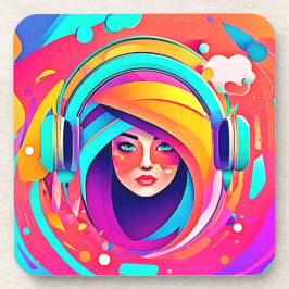 Lebhafter Musikfluss Getränkeuntersetzer