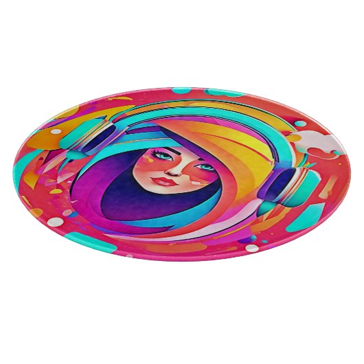 Lebhafter Musikfluss Schneidebrett (Ecke)