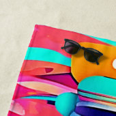 Lebhafter Musikfluss Strandtuch (Beispiel)