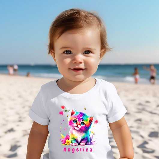 Lebhafter Name des Kätzchens Baby T-shirt