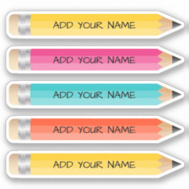 Lebhafter Name Sticker für Stift, kundenspezifisch