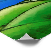 Lebhafter Naturbaum Poster (Ecke)