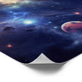 Lebhafter Nebula Galaxy Art - farbenfroher kosmisc Poster (Ecke)