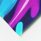 Lebhafter Neon Abstrakt Art Splash Fleecedecke (Ecke)