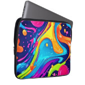 Lebhafter Neon Abstrakt Art Splash Laptopschutzhülle (Vorne Rechts)