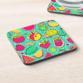 Lebhafter Neon Getränkeuntersetzer (Linke Seite)