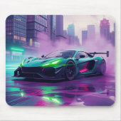 Lebhafter Neon Hyper Car Mousepad (Vorne)