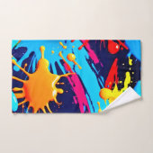 Lebhafter Neon Paint in flüssigem Ausdruck Badhandtuch Set (Handtuch)