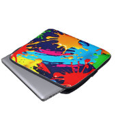Lebhafter Neon Paint in flüssigem Ausdruck Laptopschutzhülle (Vorne Knopf)