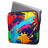 Lebhafter Neon Paint in flüssigem Ausdruck Laptopschutzhülle (Vorderseite Links)