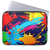 Lebhafter Neon Paint in flüssigem Ausdruck Laptopschutzhülle (Vorderseite)